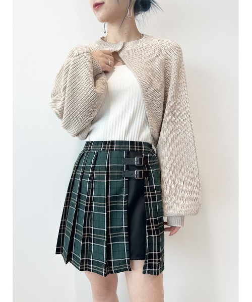 CECIL McBEE（セシルマクビー）の「２WAYクロップドボレロ（ニット/セーター・レディース・ベージュ/ブラック/チャコールグレー/ブルー・MEDIUM）」の10枚目の写真