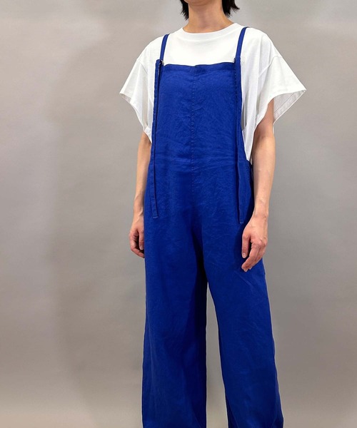 Munich（ミューニック）の「40sフレンチリネンキャンバスサロペット（サロペット/オーバーオール・レディース・ブルー/カーキ/ブラック・S/M）」の4枚目の写真