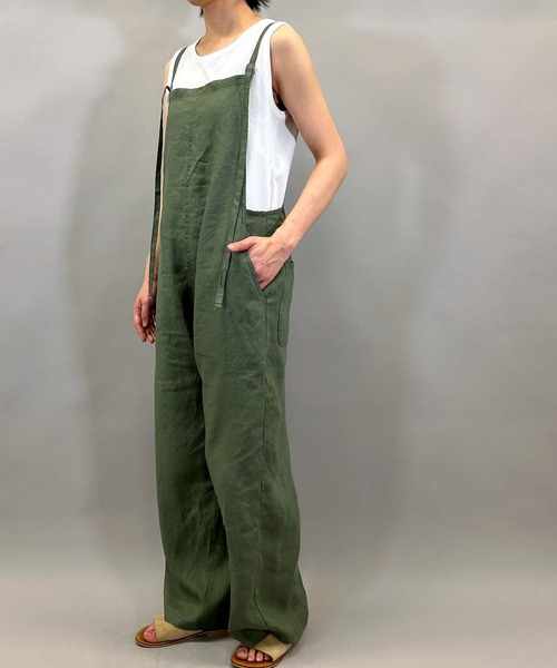 Munich（ミューニック）の「40sフレンチリネンキャンバスサロペット（サロペット/オーバーオール・レディース・ブルー/カーキ/ブラック・S/M）」の19枚目の写真
