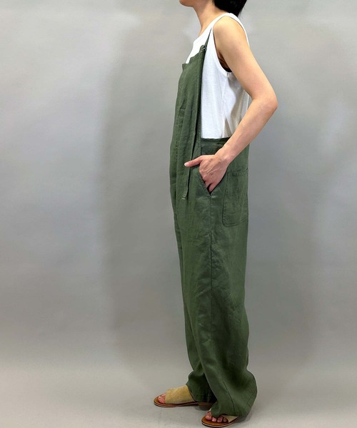Munich（ミューニック）の「40sフレンチリネンキャンバスサロペット（サロペット/オーバーオール・レディース・ブルー/カーキ/ブラック・S/M）」の15枚目の写真