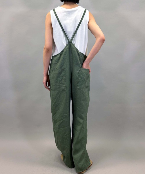 Munich（ミューニック）の「40sフレンチリネンキャンバスサロペット（サロペット/オーバーオール・レディース・ブルー/カーキ/ブラック・S/M）」の13枚目の写真