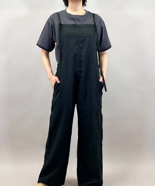 Munich（ミューニック）の「40sフレンチリネンキャンバスサロペット（サロペット/オーバーオール・レディース・ブルー/カーキ/ブラック・S/M）」の10枚目の写真