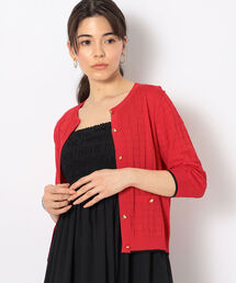 NOLLEY’S | 《手洗い可能》リンクス柄6分袖カーディガン(カーディガン/ボレロ)