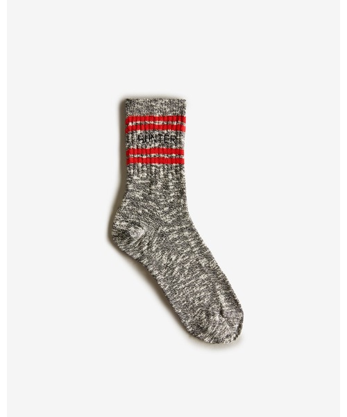 HUNTER（ハンター）の「《HUNTER》branded college mouline chelsea sock（ソックス/靴下・メンズ・ブラック・L/XL/S/M）」の2枚目の写真