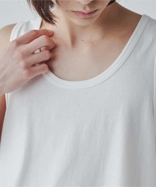 WEGO（ウィゴー）の「WEGO/USAコットンタンクトップ（タンクトップ・メンズ・ブラック/ホワイト・MEDIUM/LARGE）」の6枚目の写真