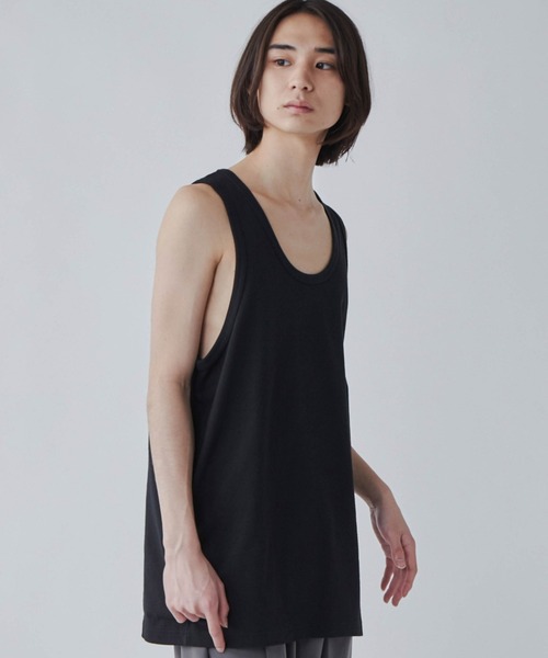 WEGO（ウィゴー）の「WEGO/USAコットンタンクトップ（タンクトップ・メンズ・ブラック/ホワイト・MEDIUM/LARGE）」の12枚目の写真