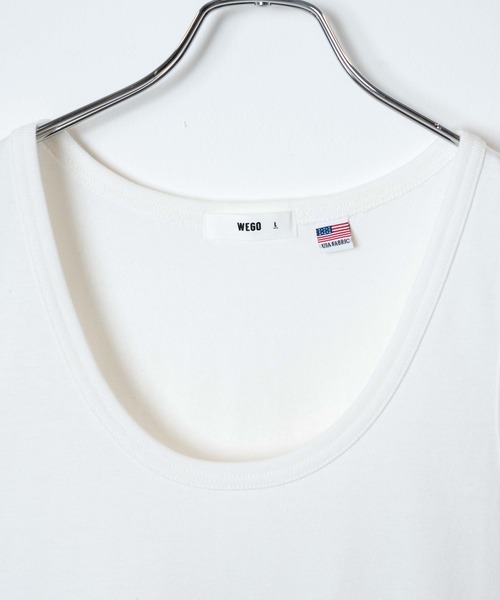 WEGO（ウィゴー）の「WEGO/USAコットンタンクトップ（タンクトップ・メンズ・ブラック/ホワイト・MEDIUM/LARGE）」の19枚目の写真
