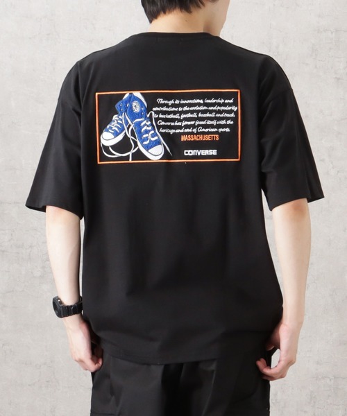 CONVERSE コンバース バックサガラ刺繍ショートスリーブTシャツ
