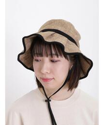 Samansa Mos2 | ストラップ付プリーツハット(ハット)