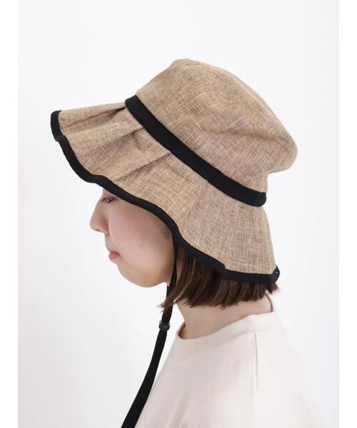 Samansa Mos2（サマンサ モスモス）の「ストラップ付プリーツハット（ハット・レディース・オフホワイト/ベージュ・F）」の15枚目の写真