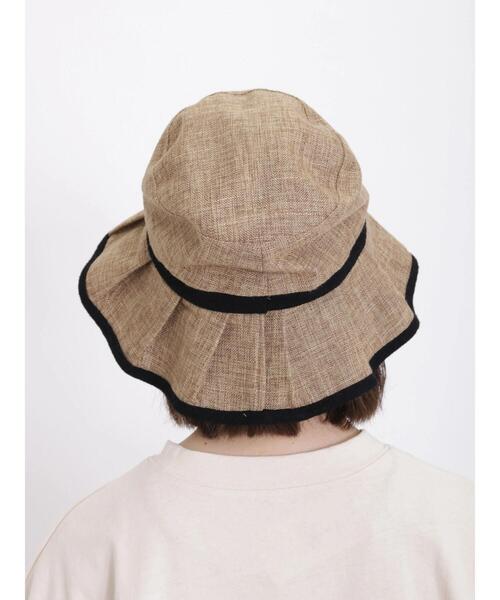 Samansa Mos2（サマンサ モスモス）の「ストラップ付プリーツハット（ハット・レディース・オフホワイト/ベージュ・F）」の14枚目の写真