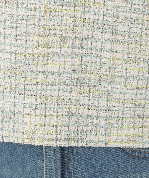 fifth（フィフス）の「ツイードニットプルオーバー（Tシャツ/カットソー・レディース・ライトグリーン/ブルー・M）」の9枚目の写真