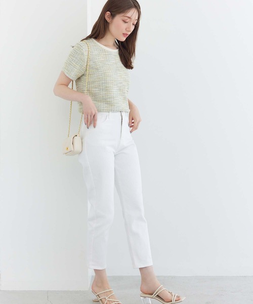 fifth（フィフス）の「ツイードニットプルオーバー（Tシャツ/カットソー・レディース・ライトグリーン/ブルー・M）」の19枚目の写真