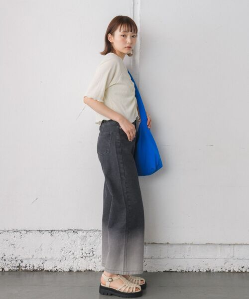 RETRO GIRL（レトロガール）の「シャーリングTee（Tシャツ/カットソー・レディース・グリーン/ブルー/ホワイト/ピンク・FREE）」の7枚目の写真