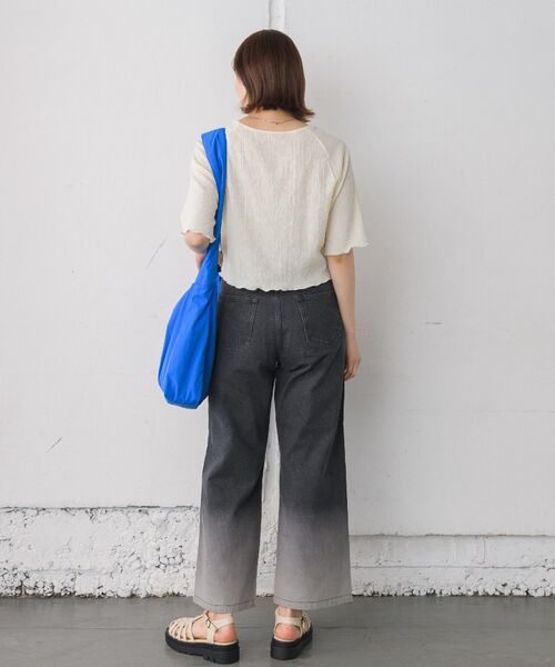 RETRO GIRL（レトロガール）の「シャーリングTee（Tシャツ/カットソー・レディース・グリーン/ブルー/ホワイト/ピンク・FREE）」の8枚目の写真