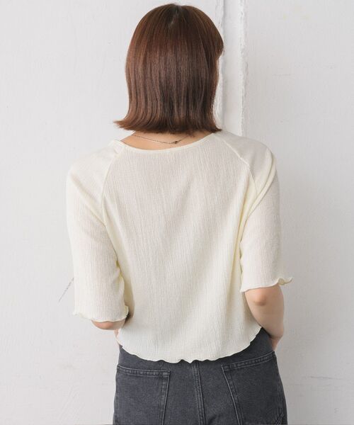 RETRO GIRL（レトロガール）の「シャーリングTee（Tシャツ/カットソー・レディース・グリーン/ブルー/ホワイト/ピンク・FREE）」の11枚目の写真