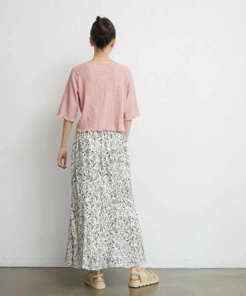 RETRO GIRL（レトロガール）の「シャーリングTee（Tシャツ/カットソー・レディース・グリーン/ブルー/ホワイト/ピンク・FREE）」の15枚目の写真