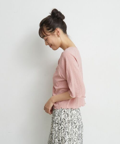 RETRO GIRL（レトロガール）の「シャーリングTee（Tシャツ/カットソー・レディース・グリーン/ブルー/ホワイト/ピンク・FREE）」の19枚目の写真