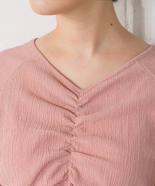 RETRO GIRL（レトロガール）の「シャーリングTee（Tシャツ/カットソー・レディース・グリーン/ブルー/ホワイト/ピンク・FREE）」の21枚目の写真