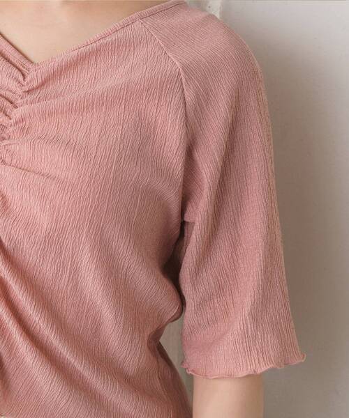 RETRO GIRL（レトロガール）の「シャーリングTee（Tシャツ/カットソー・レディース・グリーン/ブルー/ホワイト/ピンク・FREE）」の22枚目の写真