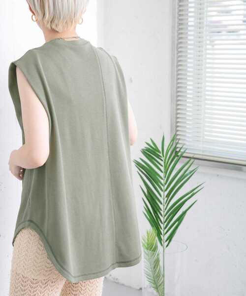 HYKE ノースリーブ　ワッフルカットソー 美品】 HYKE / ハイク | ワッフル ノースリーブ カットソー | 1
