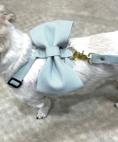 スウェード ビッグリボンハーネス（リード/ハーネス/首輪）｜ONEKOSAMA