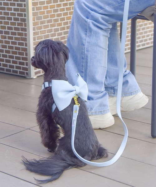 スウェード ビッグリボンハーネス（リード/ハーネス/首輪）｜ONEKOSAMA