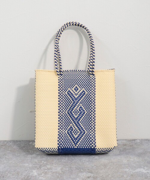 Moon Bird（ムーンバード）の「【MoonBird/ムーンバード】メルカドカラーモチーフ Lサイズ（かごバッグ・レディース・ホワイト系その他2/ブルー系その他3・FREE）」の7枚目の写真