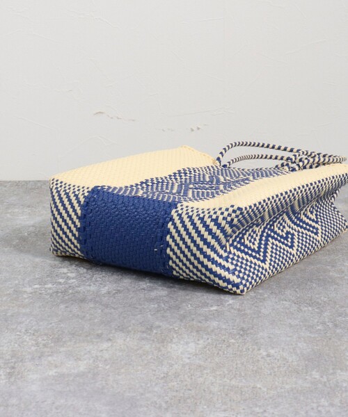 Moon Bird（ムーンバード）の「【MoonBird/ムーンバード】メルカドカラーモチーフ Lサイズ（かごバッグ・レディース・ホワイト系その他2/ブルー系その他3・FREE）」の9枚目の写真