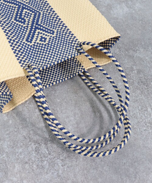 Moon Bird（ムーンバード）の「【MoonBird/ムーンバード】メルカドカラーモチーフ Lサイズ（かごバッグ・レディース・ホワイト系その他2/ブルー系その他3・FREE）」の11枚目の写真