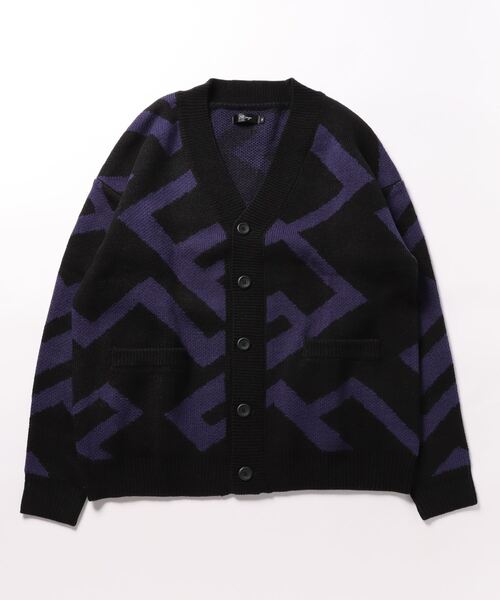 ＪＵＧＬＡＮＳ（ユグランス）の「RINGS　幾何学ニットカーデ（カーディガン/ボレロ・メンズ・ホワイト/ブラック系その他/ブラック・L/M）」の3枚目の写真