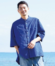 サニークラウズ　青いパラソルシャツ〈メンズ〉
