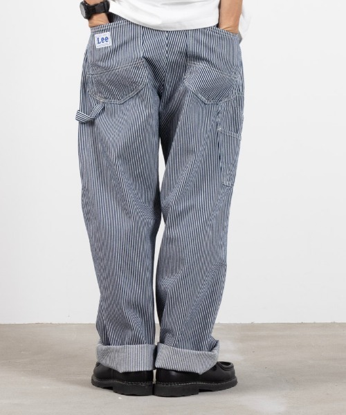 Lee（リー）の「Lee リー DUNGAREES ペインターパンツ（デニムパンツ・メンズ・ワンウォッシュ/ネイビー系/アイボリー/ブラック/ダークインディゴブルー/ブラウン/ライトインディゴブルー/ストライプ・S/M/L/XL/XS）」の8枚目の写真