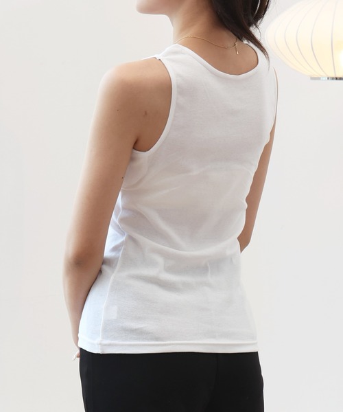 Esime(エシミー)の「【同色2枚セット】冷感/吸水速乾/抗菌防臭 インナータンクトップ(タンクトップ・レディース・グレイッシュベージュ/ブラック/グレー/ホワイト・S/M/L/LL)」の13枚目の写真