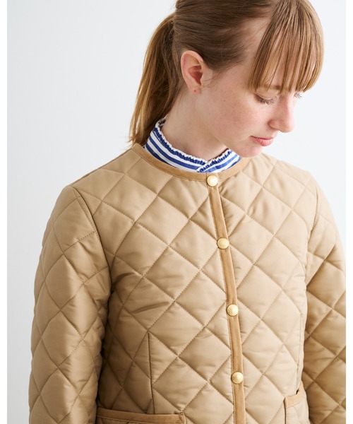 Traditional Weatherwear（トラディショナルウェザーウェア）の「ARKLEY（ノーカラージャケット・レディース・ブラック/ネイビー/カーキ/ベージュ・34/36/38/32）」の18枚目の写真