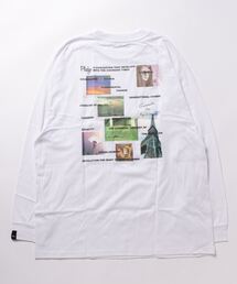 Pledge（プレッジ）の「/pledge/T/C天竺プリント・ビックシルエット刺繍ロンT（Tシャツ/カットソー）」