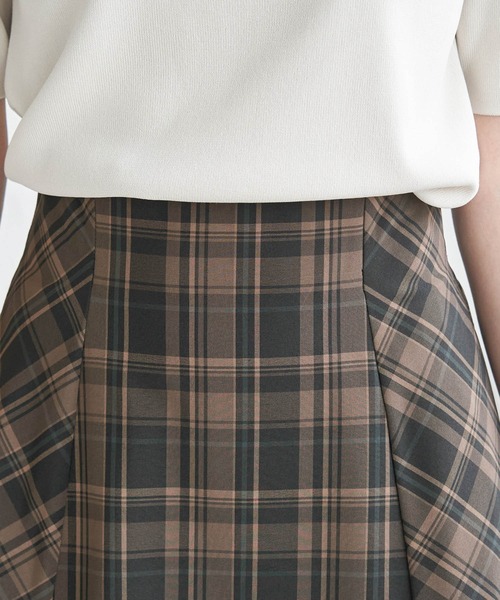 ROPE' PICNIC（ロペピクニック）の「チェックセミマーメイドスカート（スカート・レディース・ブラック/ワイン/ダークブラウン/キャメル・36/38）」の8枚目の写真