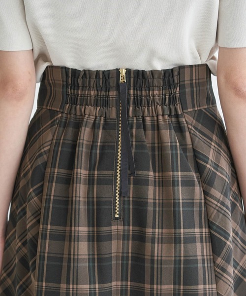 ROPE' PICNIC（ロペピクニック）の「チェックセミマーメイドスカート（スカート・レディース・ブラック/ワイン/ダークブラウン/キャメル・36/38）」の9枚目の写真