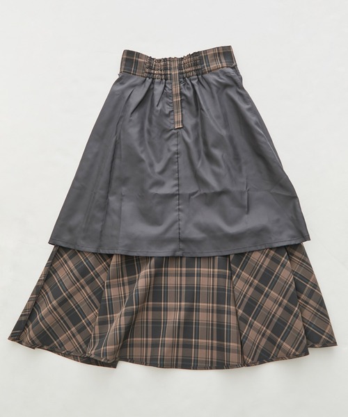 ROPE' PICNIC（ロペピクニック）の「チェックセミマーメイドスカート（スカート・レディース・ブラック/ワイン/ダークブラウン/キャメル・36/38）」の12枚目の写真