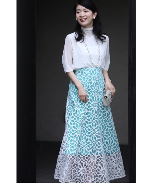 cawaii(カワイイ)の「二の腕ふくよかさん用 シアーハイネックのスタメンTシャツ(Tシャツ/カットソー・レディース・ホワイト/ブラック/ネイビー/レッド・FREE/M/XL/L)」の10枚目の写真