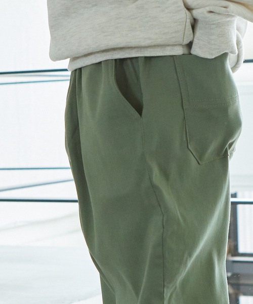 PAIRMANON STREET（ペアマノンストリート）の「ベーシック ワイド テーパード パンツ ストレッチ【PAIRMANON STREET】（カーゴパンツ・キッズ・ベージュ/ブラック/カーキ/レッド/ライトブルー/パープル/オリーブ/ネイビー/マスタード/ブルー系その他/ブラウン・120/140/150/130/90/110/100/160）」の12枚目の写真