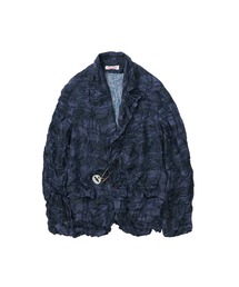【MASU/エムエーエスユー】MARBLE PLAID SHRINK JACKET
