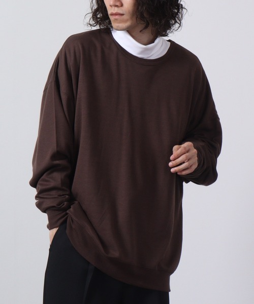 FUNALIVE(ファンアライブ)の「TRポンチオーバーサイズロンTEE(Tシャツ/カットソー・メンズ・ベージュ/グレー/ホワイト/ブラウン/グリーン/ワイン/ブラック/ブルーグレー/チャコールグレー/ネイビー・FREE)」の6枚目の写真