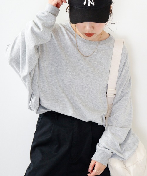 FUNALIVE(ファンアライブ)の「TRポンチオーバーサイズロンTEE(Tシャツ/カットソー・メンズ・ベージュ/グレー/ホワイト/ブラウン/グリーン/ワイン/ブラック/ブルーグレー/チャコールグレー/ネイビー・FREE)」の4枚目の写真