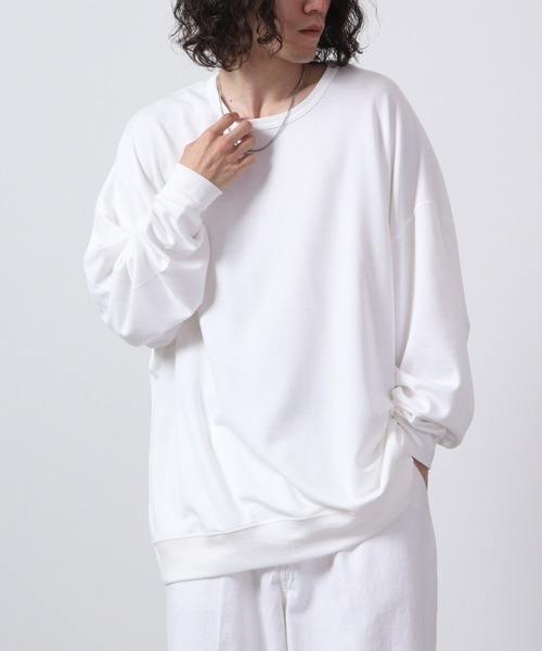 FUNALIVE(ファンアライブ)の「TRポンチオーバーサイズロンTEE(Tシャツ/カットソー・メンズ・ベージュ/グレー/ホワイト/ブラウン/グリーン/ワイン/ブラック/ブルーグレー/チャコールグレー/ネイビー・FREE)」の2枚目の写真