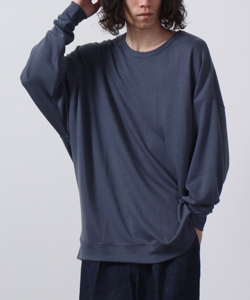 FUNALIVE(ファンアライブ)の「TRポンチオーバーサイズロンTEE(Tシャツ/カットソー・メンズ・ベージュ/グレー/ホワイト/ブラウン/グリーン/ワイン/ブラック/ブルーグレー/チャコールグレー/ネイビー・FREE)」の5枚目の写真