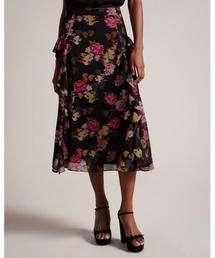 美品【TED BAKER】スカート ted baker スカラップ スカート ミニ ピンク フレア デザイン