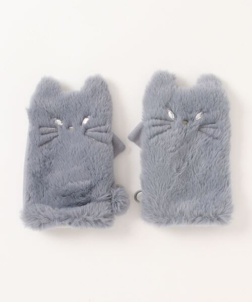 ANIMAL FUR アニマルファー エコファー ねこ ネコ 猫 手袋 グローブ