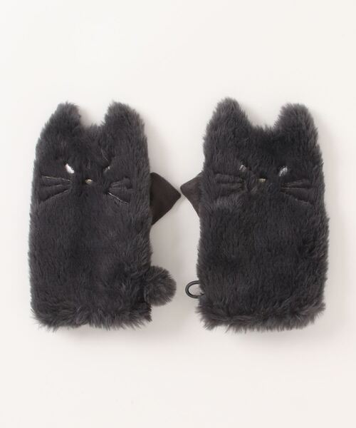 ANIMAL FUR アニマルファー エコファー ねこ ネコ 猫 手袋
