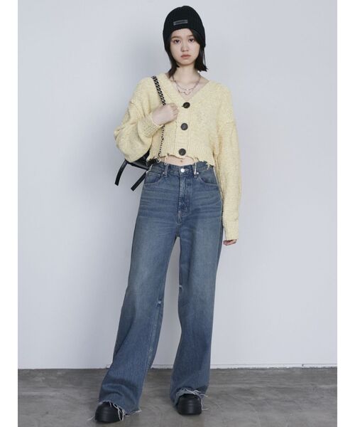 EMODA(エモダ)の「コンパクトニットキャップ(ニットキャップ/ビーニー・レディース・ブラック/グレー・FREE)」の12枚目の写真